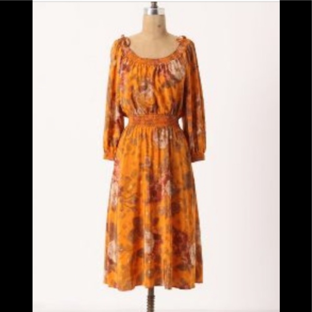 Anthropologie Moulinette Soeurs 100% silk dress